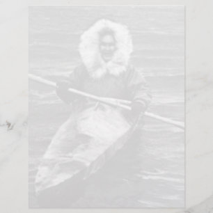 Vintage USA Alaska eskimo et son kayak
