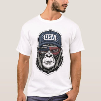 Vintage USA Lunettes de soleil Gorilla T-shirt pat