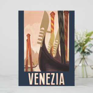 Vintage Venice Italie Gondola Travel