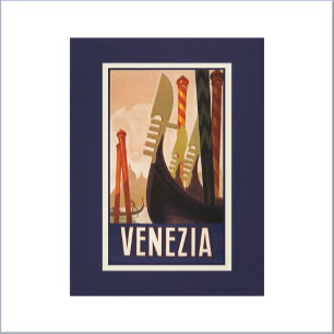 Vintage Venise Voyage poster toile Imprimer