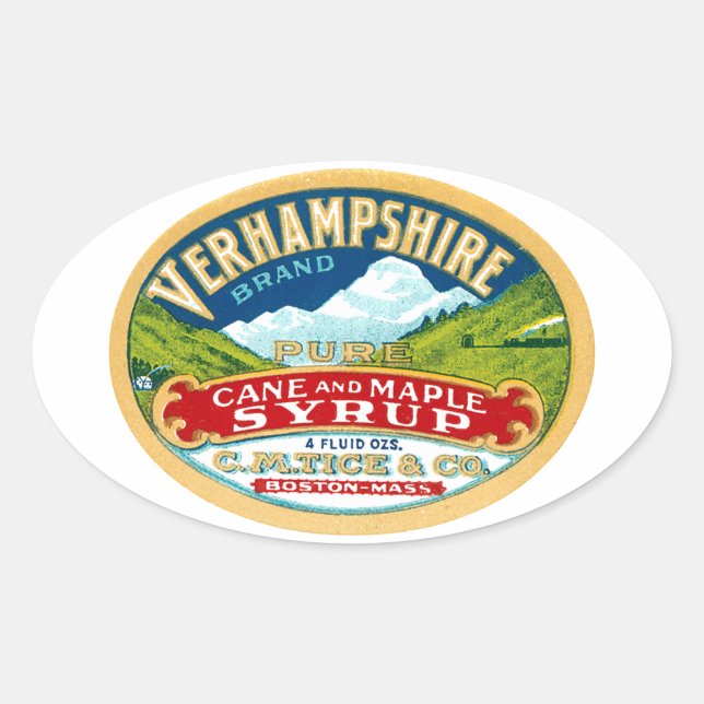 Vintage Vernhampshire Canne et Étiquette de sirop  (Devant)