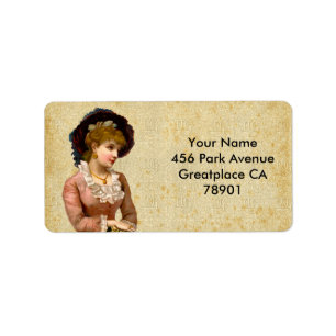 Vintage Victorian Dames Adresse ou Étiquette de li