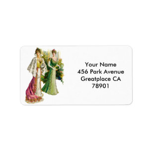 Vintage Victorian Dames Adresse ou Étiquette de li