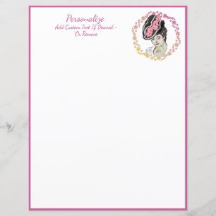 Vintage Victorian Lady Feminine Flower Casquette