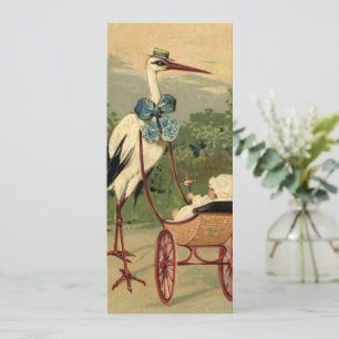Vintage Victorian Stork and Baby Carrie