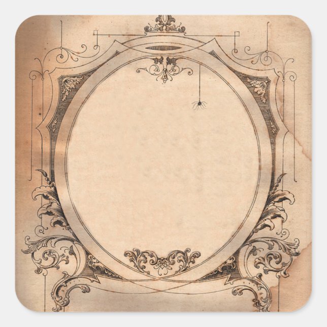 Vintage Victorien Dandy Chic Étiquette personnalis (Devant)