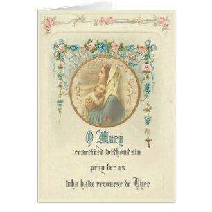 Vintage Vierge Marie avec Bébé Jésus