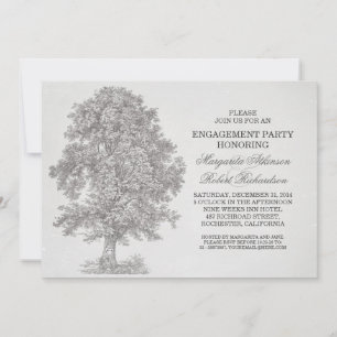 vintage vieux arbre rustique invitations de la par