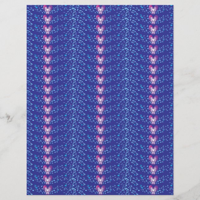 Vintage Violet Floral Violets fond d'écran motif (Devant)