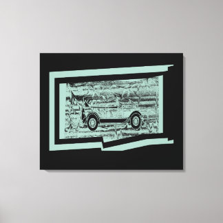 Vintage Voiture Enveloppé Toile