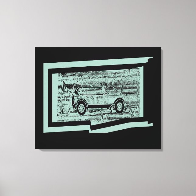 Vintage Voiture Enveloppé Toile (Recto)