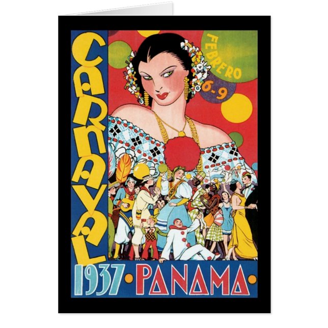 Vintage voyage 1937 Panama Carnival Party Femme (Devant)