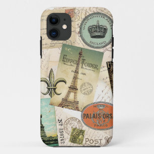 Vintage voyage collage samsung coque