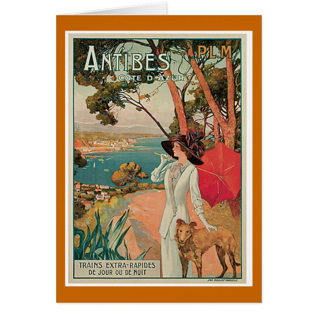 Vintage voyage d'Antibes, France (Devant)
