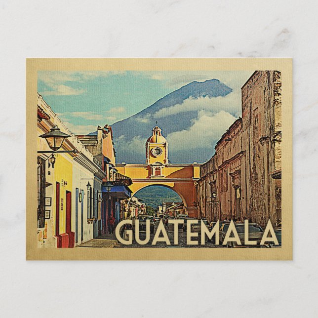 Vintage voyage de carte postale Guatemala (Devant)