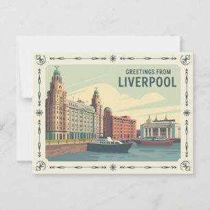 Vintage voyage de carte postale Liverpool