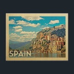 Vintage voyage de carte postale Miravet Espagne<br><div class="desc">Design espagnol de style Vintage voyage avec la charmante ville de Miravet,  nichée dans la montagne.</div>