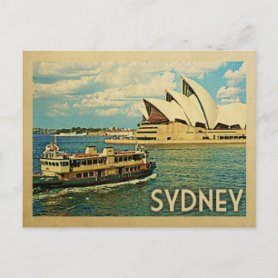 Vintage voyage de carte postale Sydney Australie