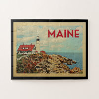 Vintage voyage de puzzle Maine Jigsaw