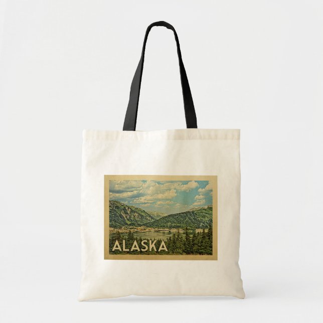 Vintage voyage de Sac fourre-tout de l'Alaska (Devant)