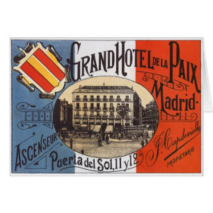 Vintage voyage, Grand Hotel Paix, Madrid, Espagne