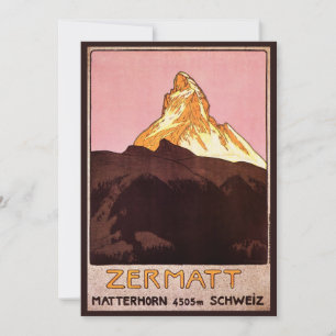 Vintage voyage, Matterhorn Mountain, Suisse