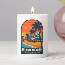 Vintage voyage Miami Beach Floride Sunset Seaside