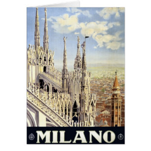 Vintage voyage Milano Italie Cathédrale gothique D