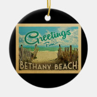 Vintage voyage ornement de plage de Bethany