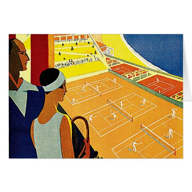 Vintage voyage, Tennis, Sports, Monte Carlo Monaco (Devant horizontal)