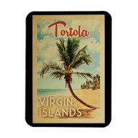 Vintage voyage Tortola Magnet Palm Tree
