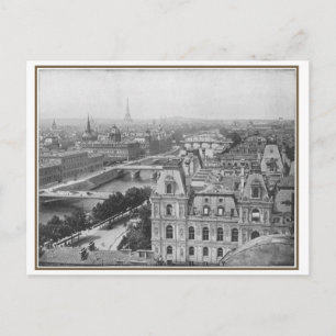Vintage vue Paris, France Carte postale