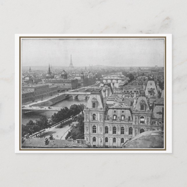Vintage vue Paris, France Carte postale (Devant)