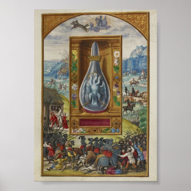 Vintage War Depiction  Poster (Devant)