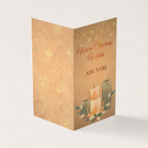 Vintage Warm Christmas Candle Greeting Card