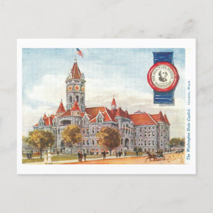 Vintage Washington Capitol avec carte postale Seal