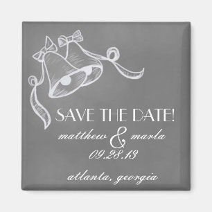 Vintage Wedding Cloches "Save the Date" Magnet
