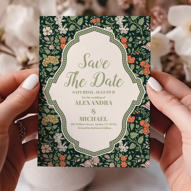 Vintage Wedding Invitation William Morris (Créateur téléchargé)