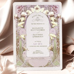 Vintage Wedding Invitations Art Nouveau par Mucha<br><div class="desc">Invitations de mariage Art Nouveau Vintage inspirées par Alphonse Mucha dans un design floral, romantique et fantaisiste. Les fleurs victoriennes complètent les polices art déco classiques. Entrez vos informations personnalisées, et vous avez terminé. Si vous souhaitez modifier la conception, cliquez sur le bouton bleu "Customiser". Merci tellement pour considérer mon...</div>