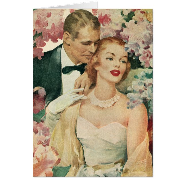 Vintage Wedding Portrait, Retro Bride and Groom (Devant)