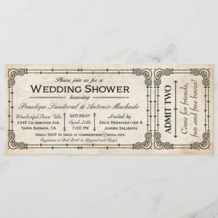 Vintage Wedding Shower Invitations I