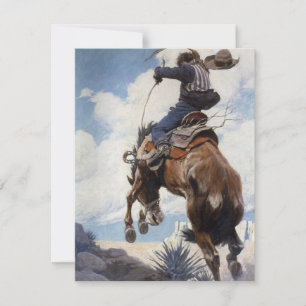 Vintage Western Cowboys, Bucking par NC Wyeth