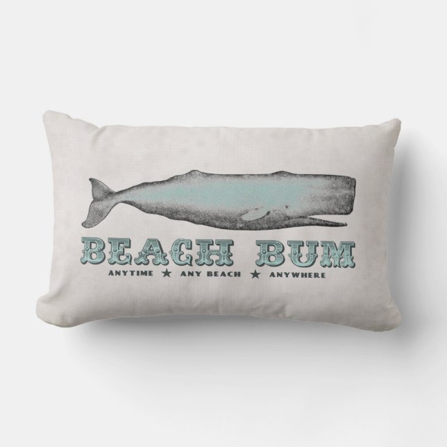 Vintage Whale Beach Bum Coussins (Recto)