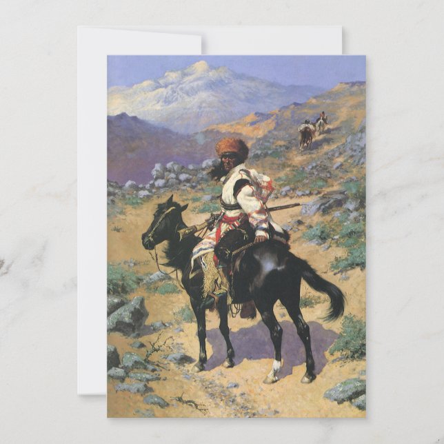 Vintage Wild West, un trappeur indien par Remingto (Devant)