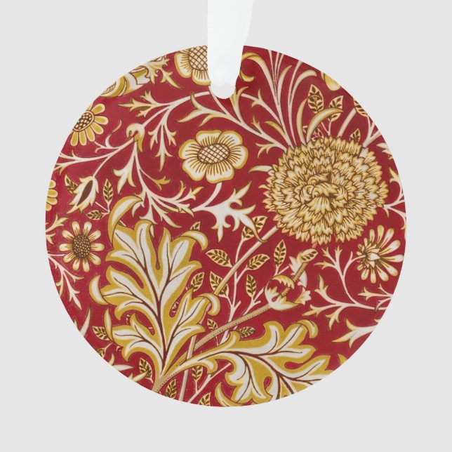 Vintage William Morris Cherwell Fleur rouge Art (devant)