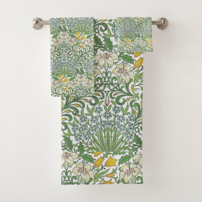 Vintage William Morris Fleurs Jardin Papier peint (En situation)