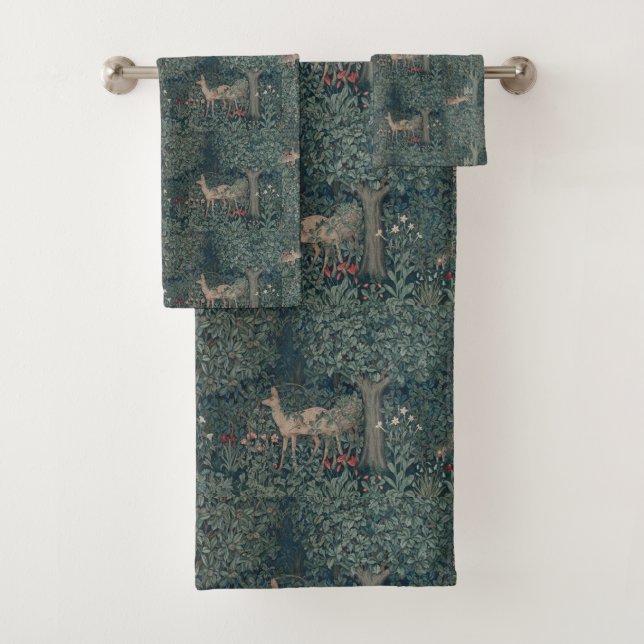 Vintage William Morris Forêt verte Animaux (En situation)