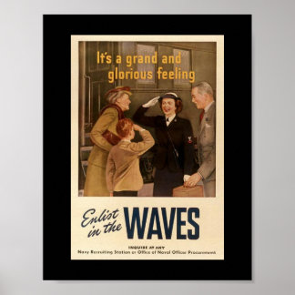 Vintage WW2 WAVES Poster