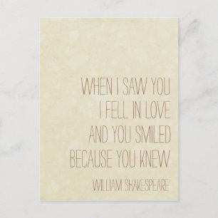 VintageLove - William Shakespeare Quote - Carte po
