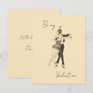 Vintages amoureux danser Carte Saint Valentin